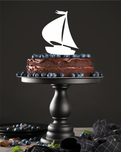 Topper na tort - łódka żaglówka topper jacht
