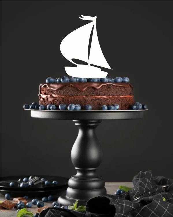Topper na tort - łódka żaglówka topper jacht