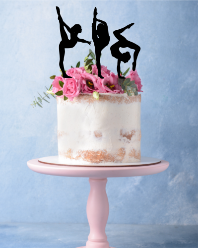 Zestaw topperów na tort dla gimnastyczki - Topper gimnastyczka