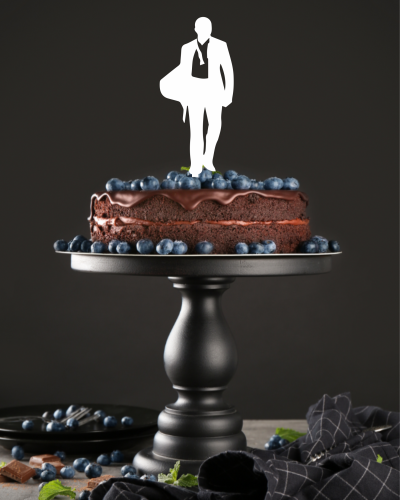 Topper na tort - sylwetka agenta Agent topper na tort