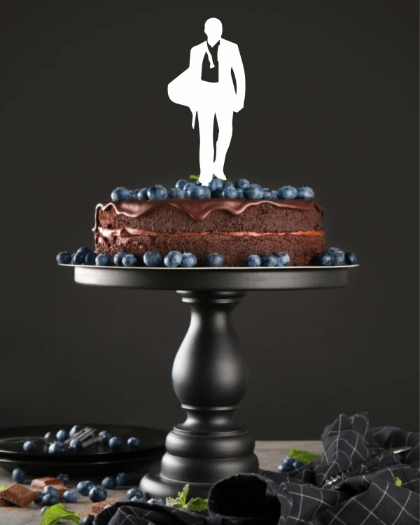 Topper na tort - sylwetka agenta Agent topper na tort
