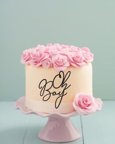 Dekor na tort - napis Oh boy Dekor na tort Oh baby na baby shower