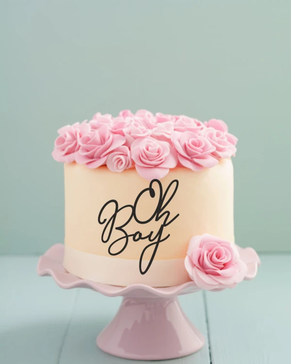 Dekor na tort - napis Oh boy Dekor na tort Oh baby na baby shower
