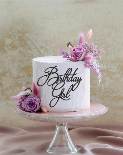 Urodzinowy dekor na tort - napis Birthday Girl
