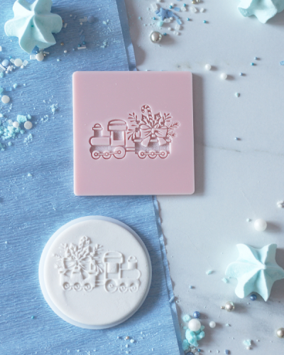 Świąteczny stempel dekoracyjny do masy cukrowej - Świąteczne ciuchcia