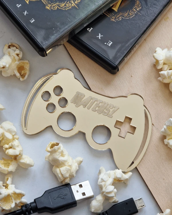 Dekor gamingowy na bok tortu - Pad joystick kontroler z imieniem