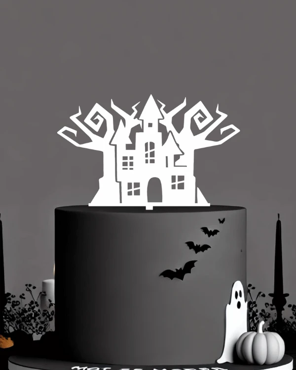 Topper na tort na halloween - Straszliwy dom
