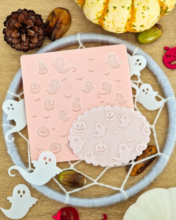 Dekoracyjny stempel na Halloween do masy cukrowej - Straszliwa ramka