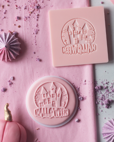 Dekoracyjny stempel na Halloween do masy cukrowej - Halloween Straszliwy dom