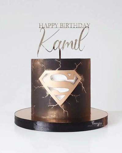 Topper urodzinowy na tort Happy Birthday z imieniem