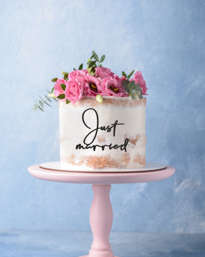 dekor na tort just married artystyczny.png