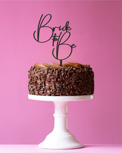 Topper na tort na wieczór panieński - napis Bride to Be