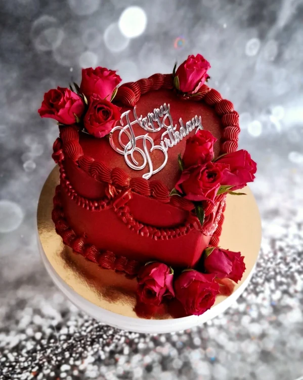 Dekor na tort - elegancki piękny napis Happy Birthday (torcikowy zakatek kraków)