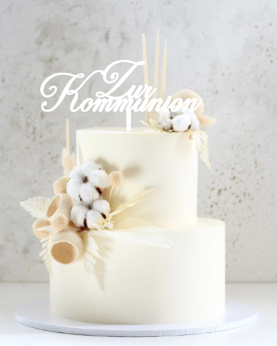 Topper / dekor na tort " Zur Kommunion " elegancki