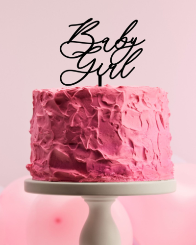 Topper dekor na tort - delikatny napis Baby Girl Topper na baby shower.png
