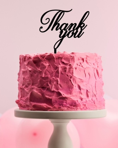 Topper na tort - napis Thank you Dziękuję.png