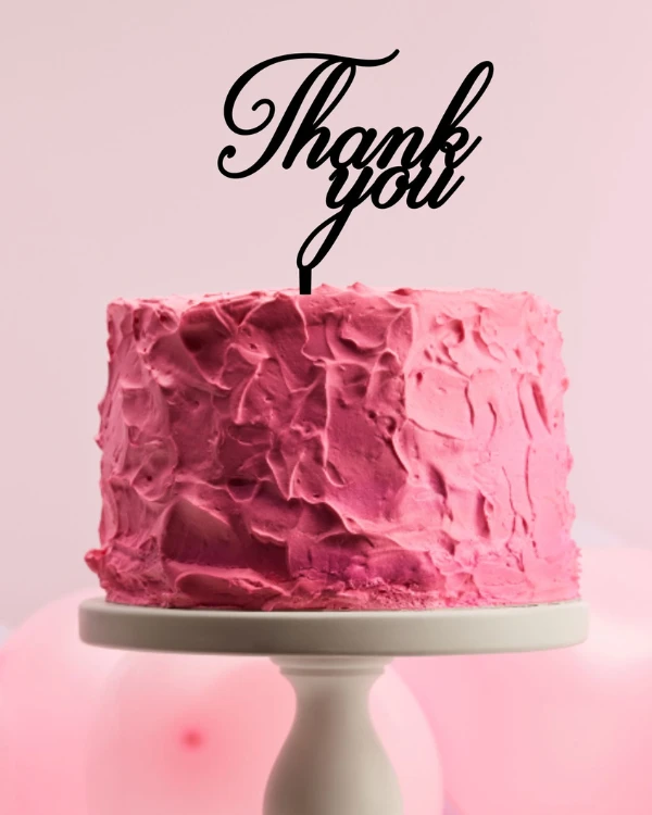 Topper na tort - napis Thank you Dziękuję.png