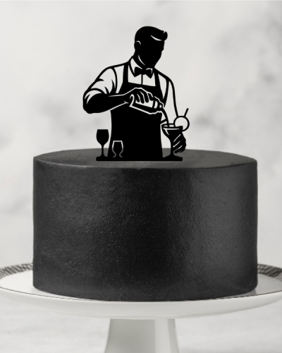Topper dekor na tort - Barman z drinkiem Topper na tort dla barmana.png