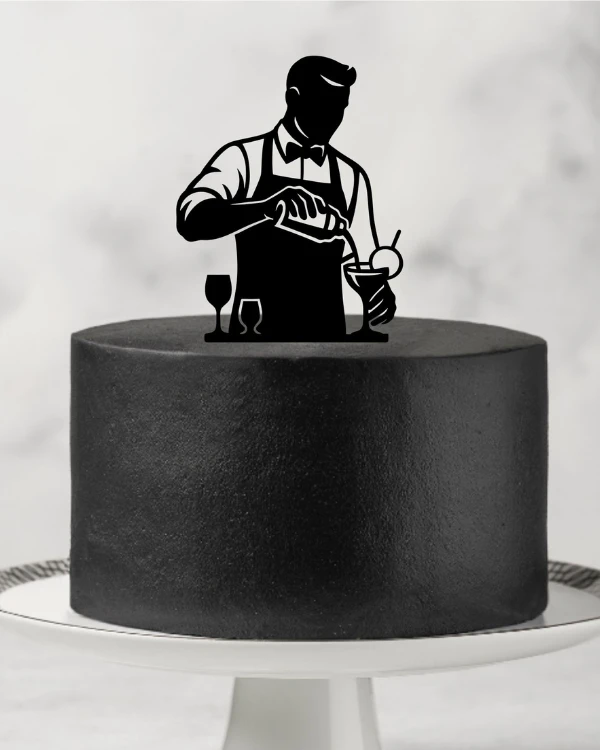 Topper dekor na tort - Barman z drinkiem Topper na tort dla barmana.png