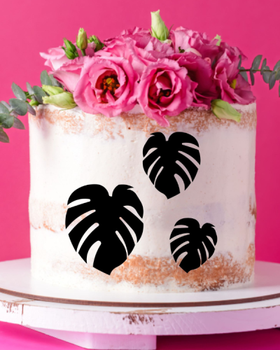 Komplet dekorów topperów na tort - liście monstera Monstera.png