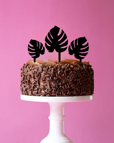 Monstera liść komplet dekorów  topperów na tort.png