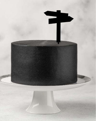 Topper dekor na tort - Kierunkowskaz Drogowskaz.png