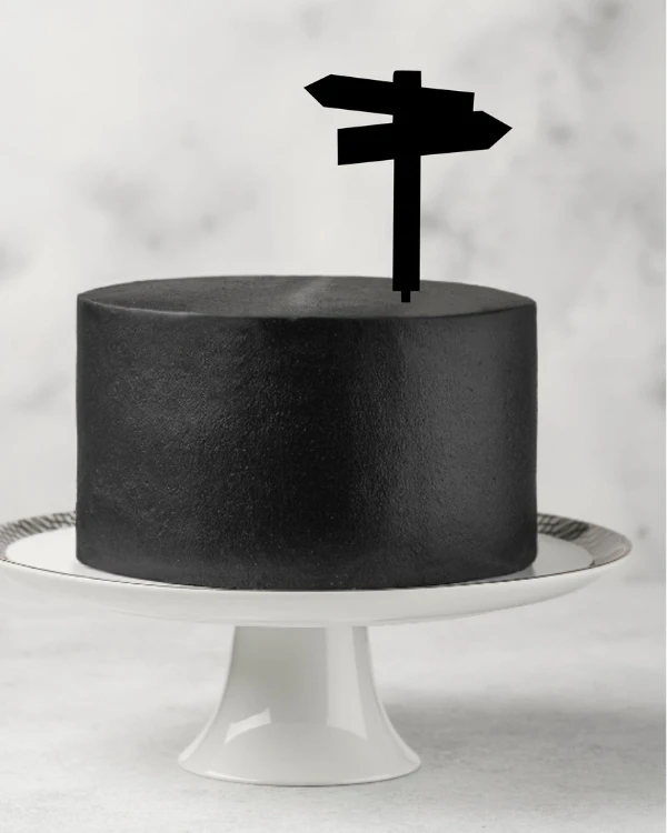 Topper dekor na tort - Kierunkowskaz Drogowskaz.png