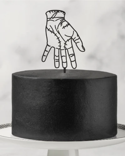 Topper dekor na tort na Halloween - Rączka Thing.png