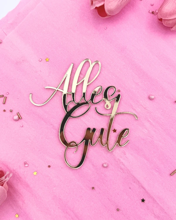 Cake Topper Alles Gute