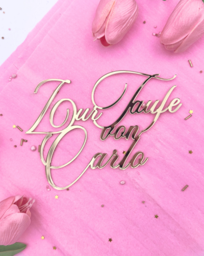 Cake Topper Zur Taufe name