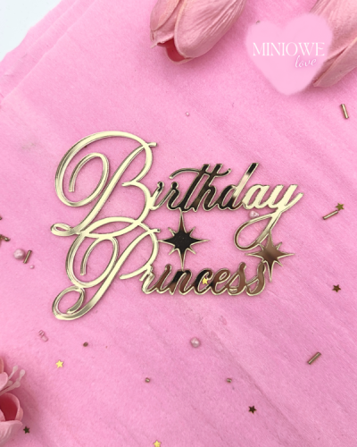 Topper  dekor Birthday Princess wersja Elegancka