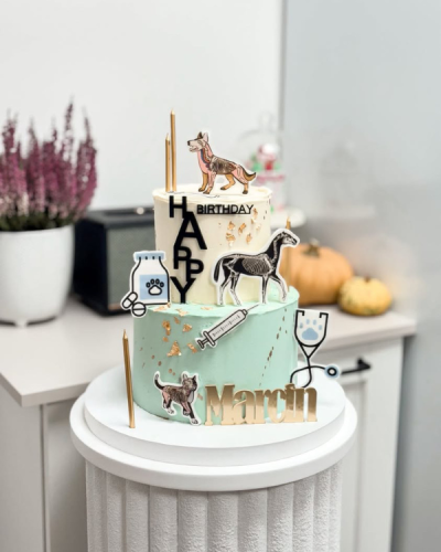 dekor boczny na tort happy birthday