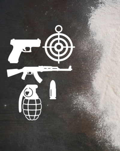 Zestaw dekorów STRZELNICA - Pistolet, Karabin, Nabój, Celownik, Granat Strzelnica.png