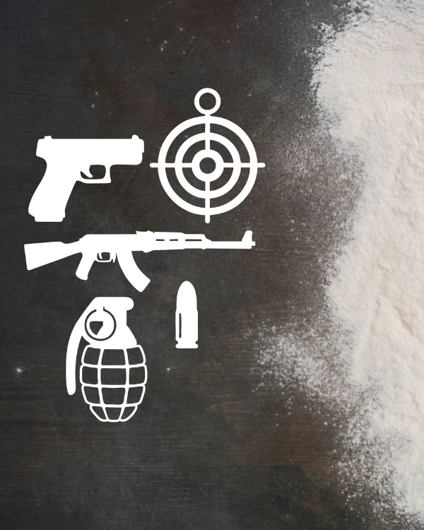 Zestaw dekorów STRZELNICA - Pistolet, Karabin, Nabój, Celownik, Granat Strzelnica.png