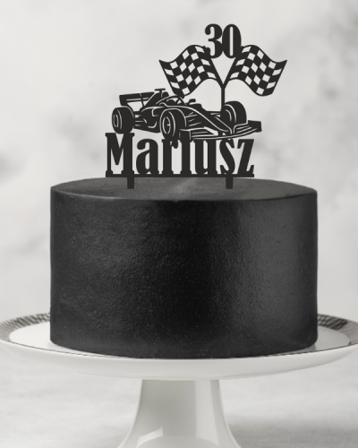 Topper na tort - Auto Wyścigówka  Formuła 1 + dowolne imię + liczba.png