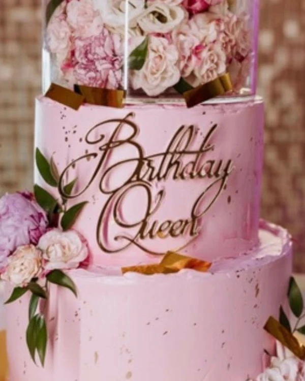 Dekor na bok tortu " Birthday Queen "