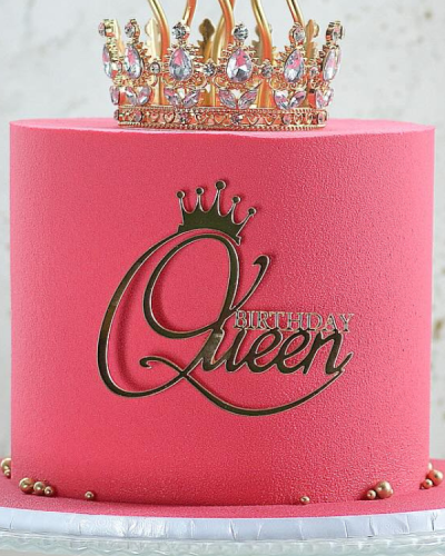 Dekor na tort "BIRTHDAY Queen + korona"