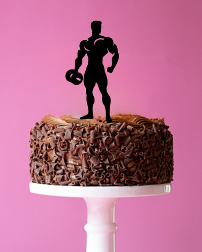 Topper dekor na tort Siłacz  Kulturysta  Strongman.png