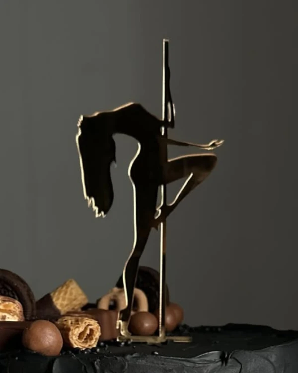 Topper na tort "SEXY Pole dance tancerka na rurze"