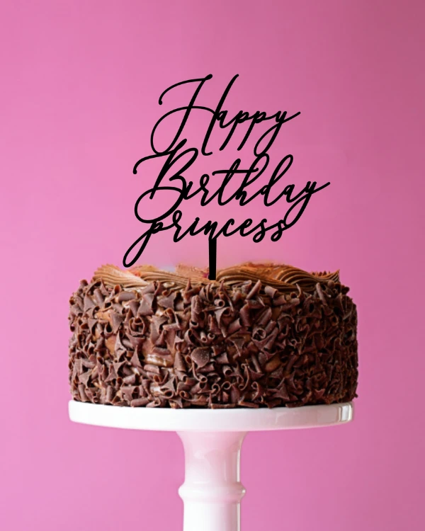 Topper dekor na tort Happy Birthday princess.png
