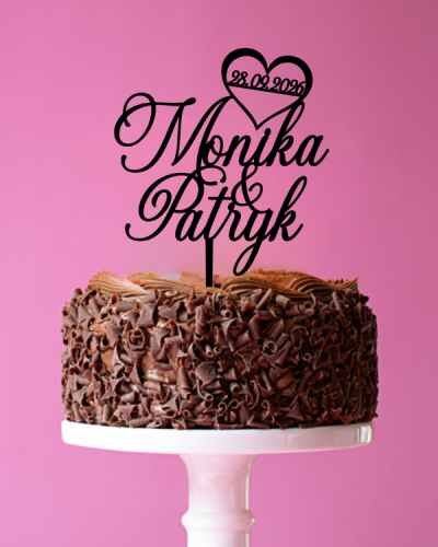 Topper na tort Imiona Ślubne + serce z DATĄ wersja KLASYK.png