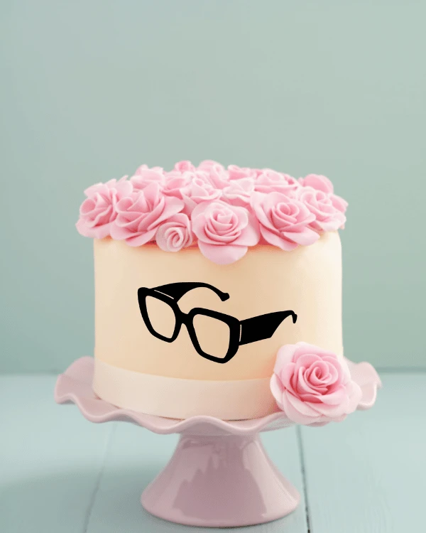 Dekor na tort Okulary modowe