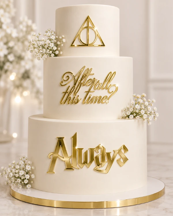 Tortdekor-Set „Symbol + All this time? + ALWAYS“
