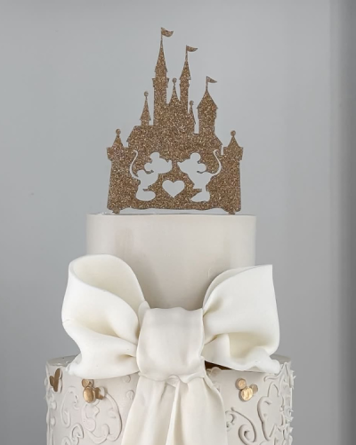 Tortenstecker „Märchenschloss mit Mäuschen-Figuren“