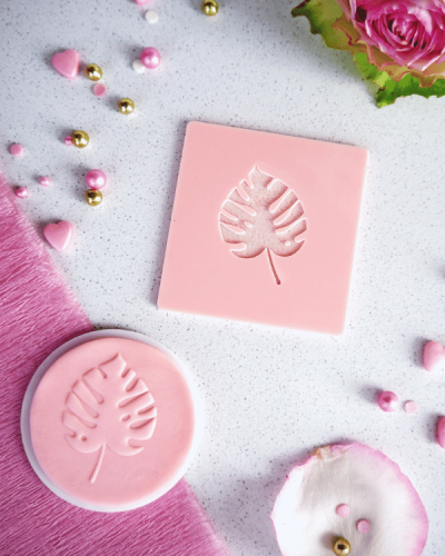 Dekoracyjny stempel na ciasta / babeczki - Monstera liście monstery