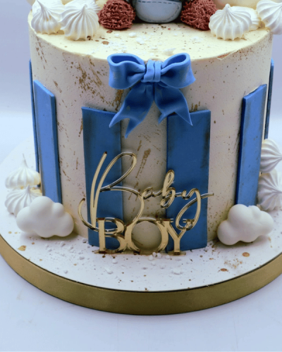 Dekor na tort na roczek - Baby BOY