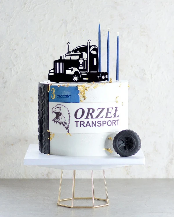 Topper na tort dla kierowcy - Ciężarówka elegancka