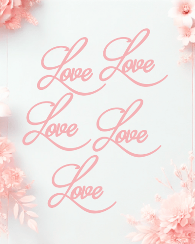 Zestaw ślubnych mini dekorów - dekoracyjny napis " Love "