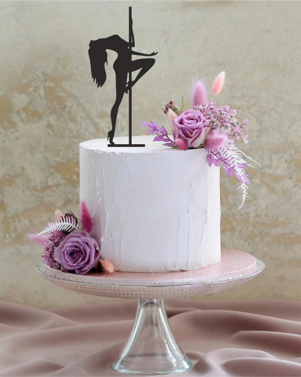 Topper na tort "SEXY Pole dance tancerka na rurze"