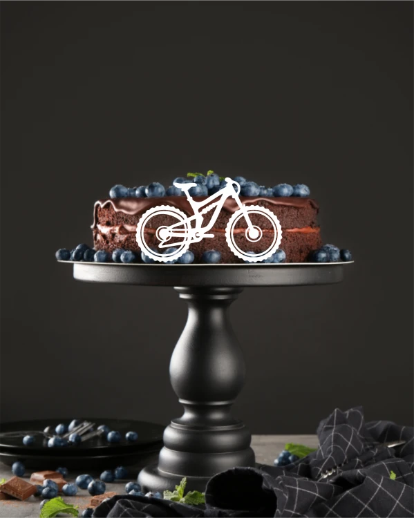 Dekor na tort - rower górski dekor na tort dla rowerzysty